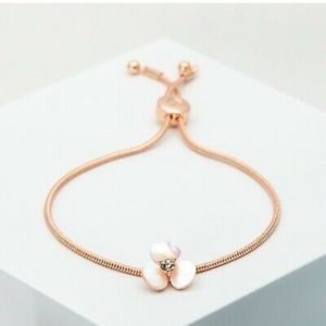 Kate Spade Rose gold Pansy slider bracelet